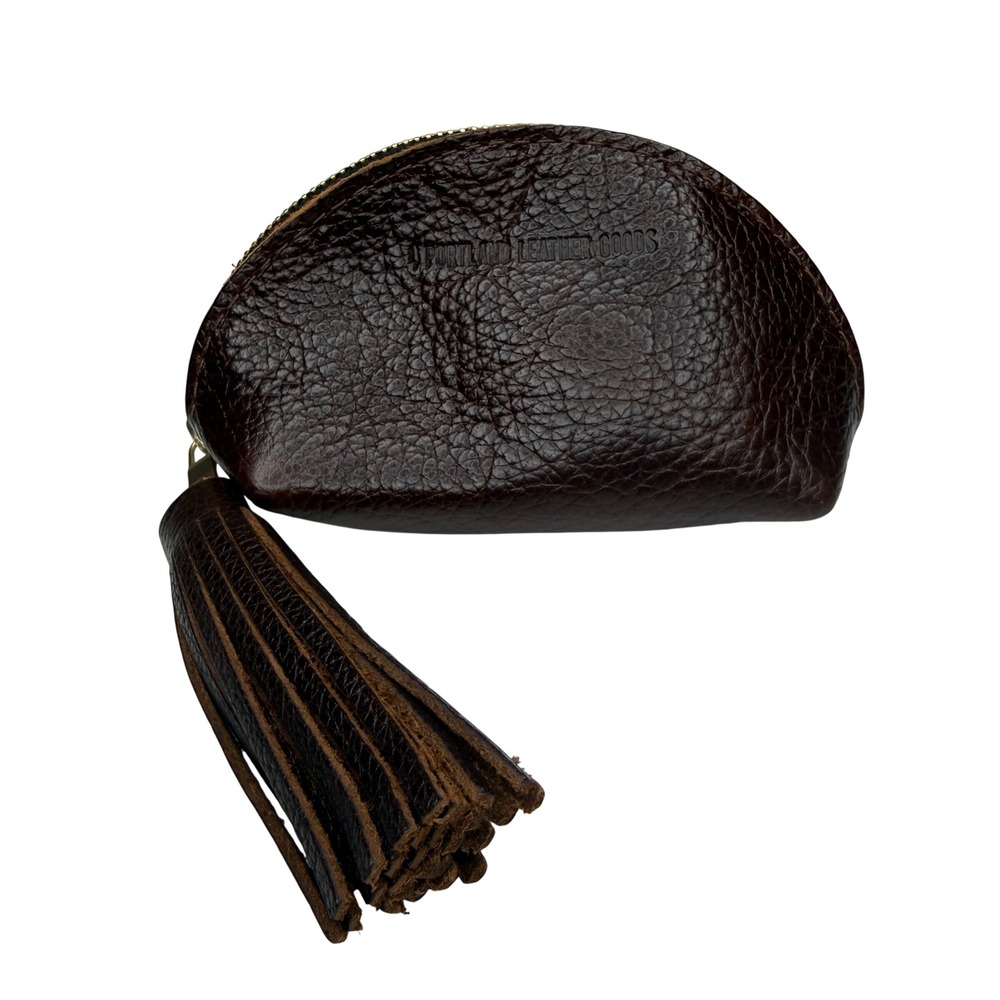Portland Leather Goods Taco Tassel Pouch Coldbrew Brown Leather NEW